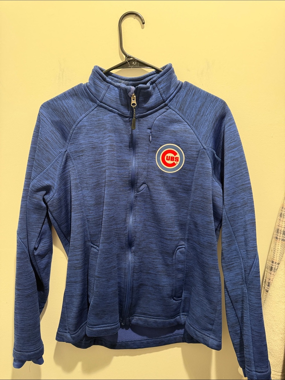 Blue Full-Zip Women's Jacket with Team Patch